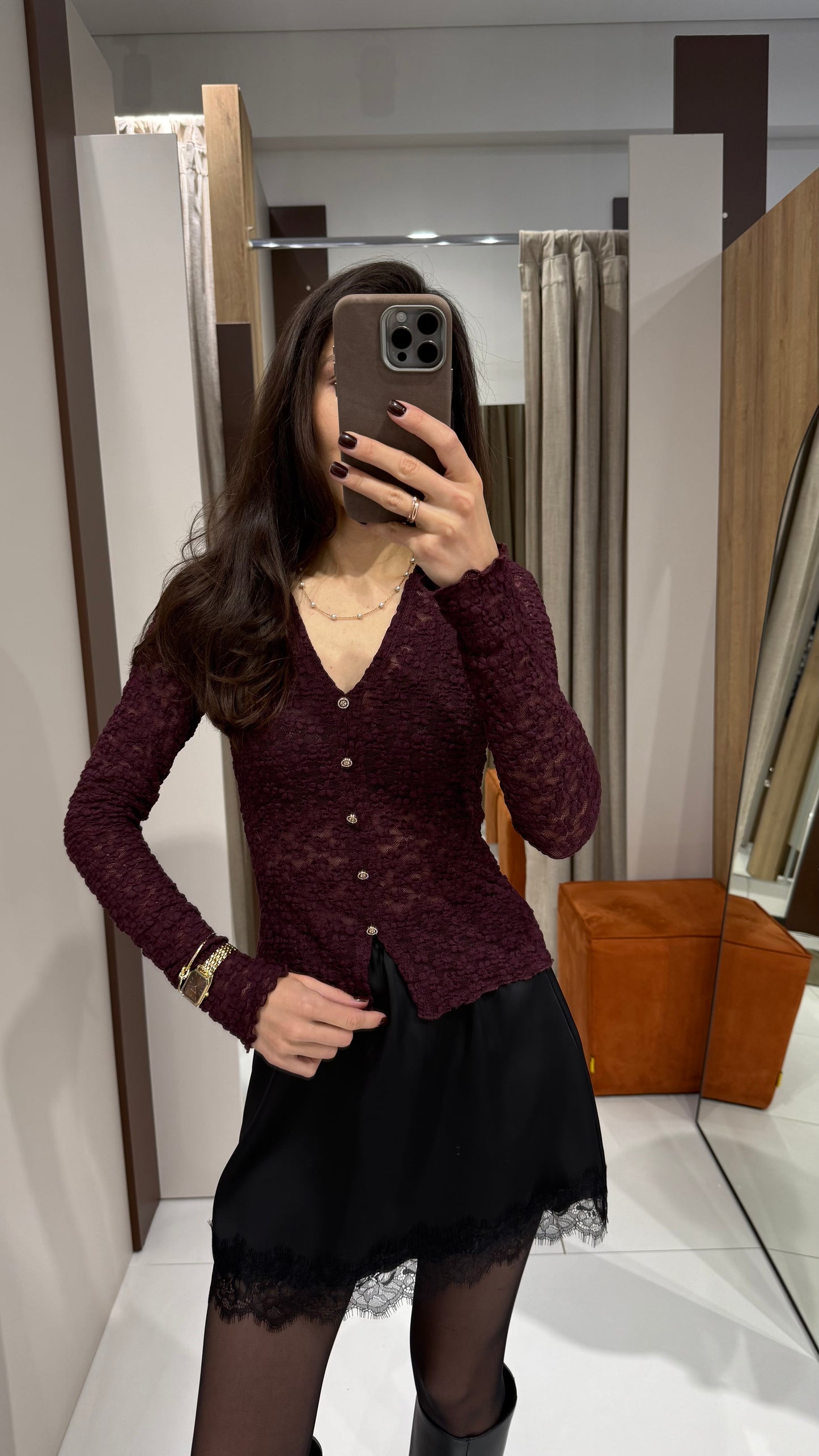 Спідниця міні з мереживом