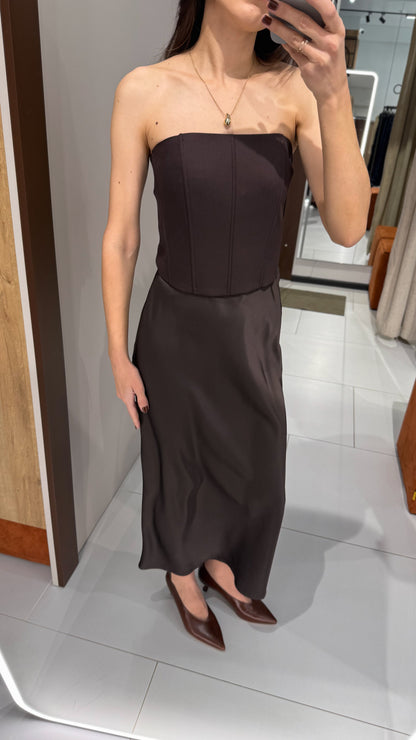 Корсет шоколадний