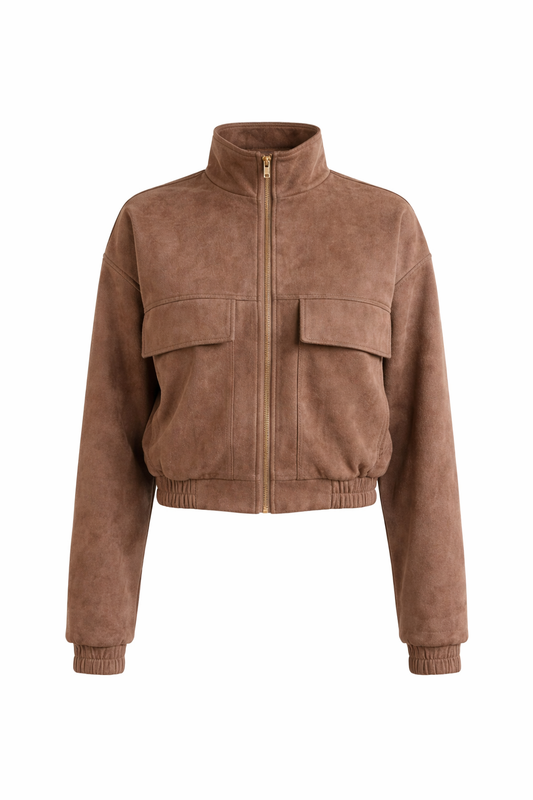 Бомбер із замші