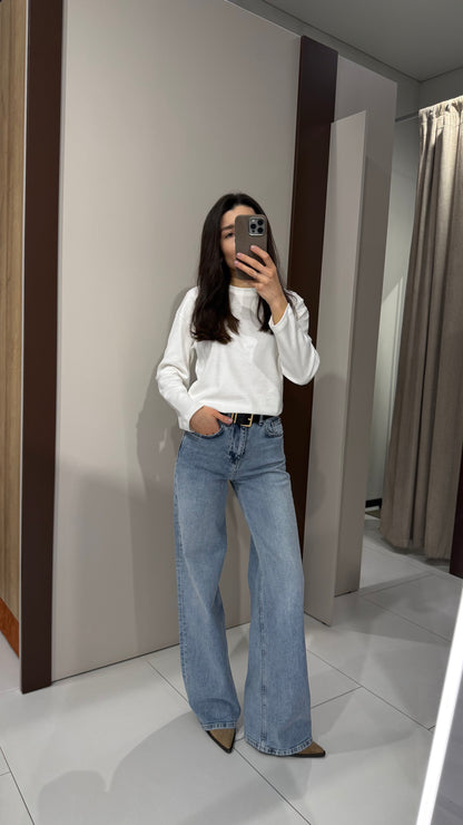 Джинси блакитні wide leg