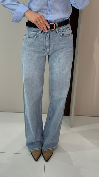 Джинси wide leg blue