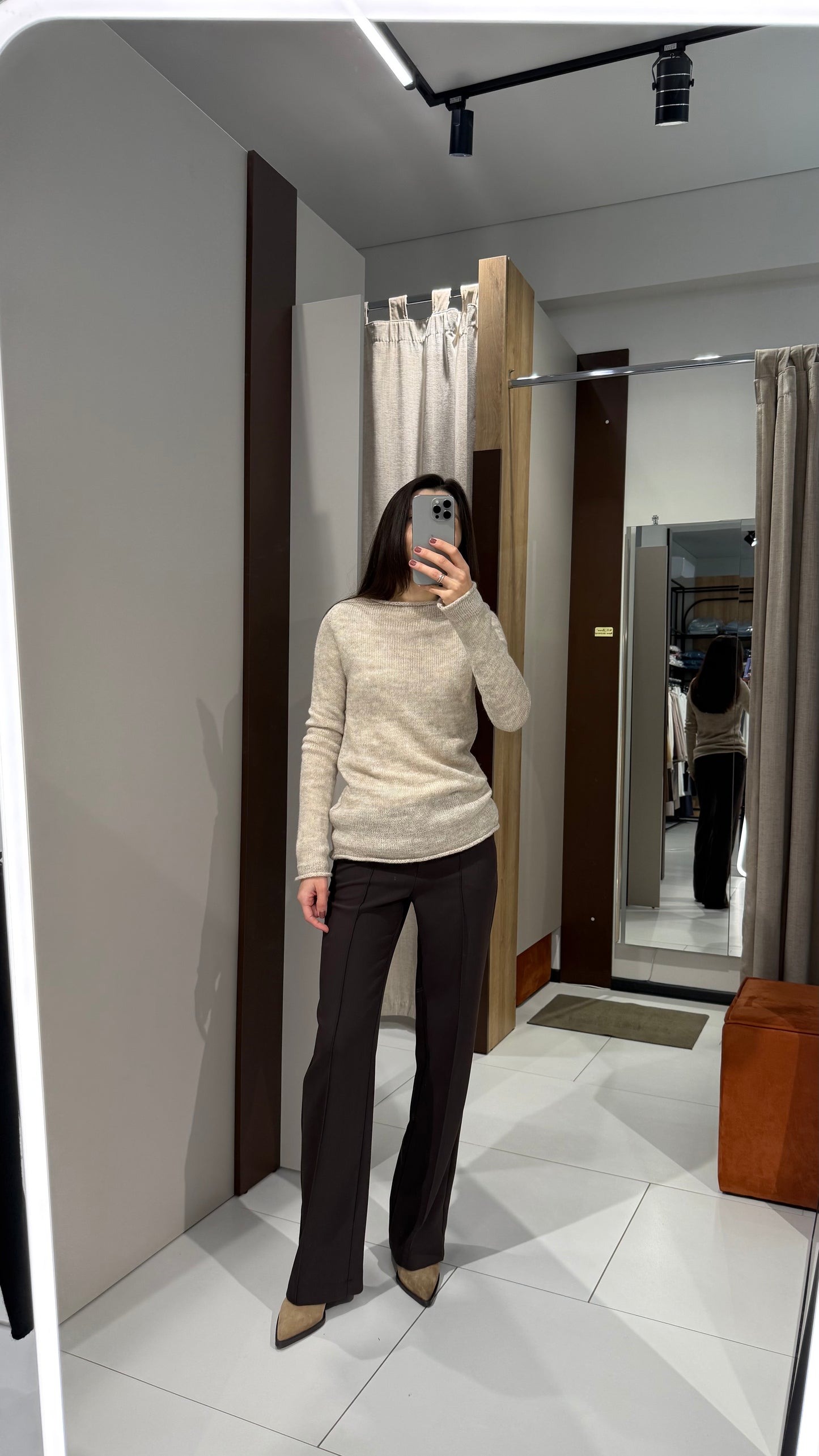 Штани прямі з щільної тканини