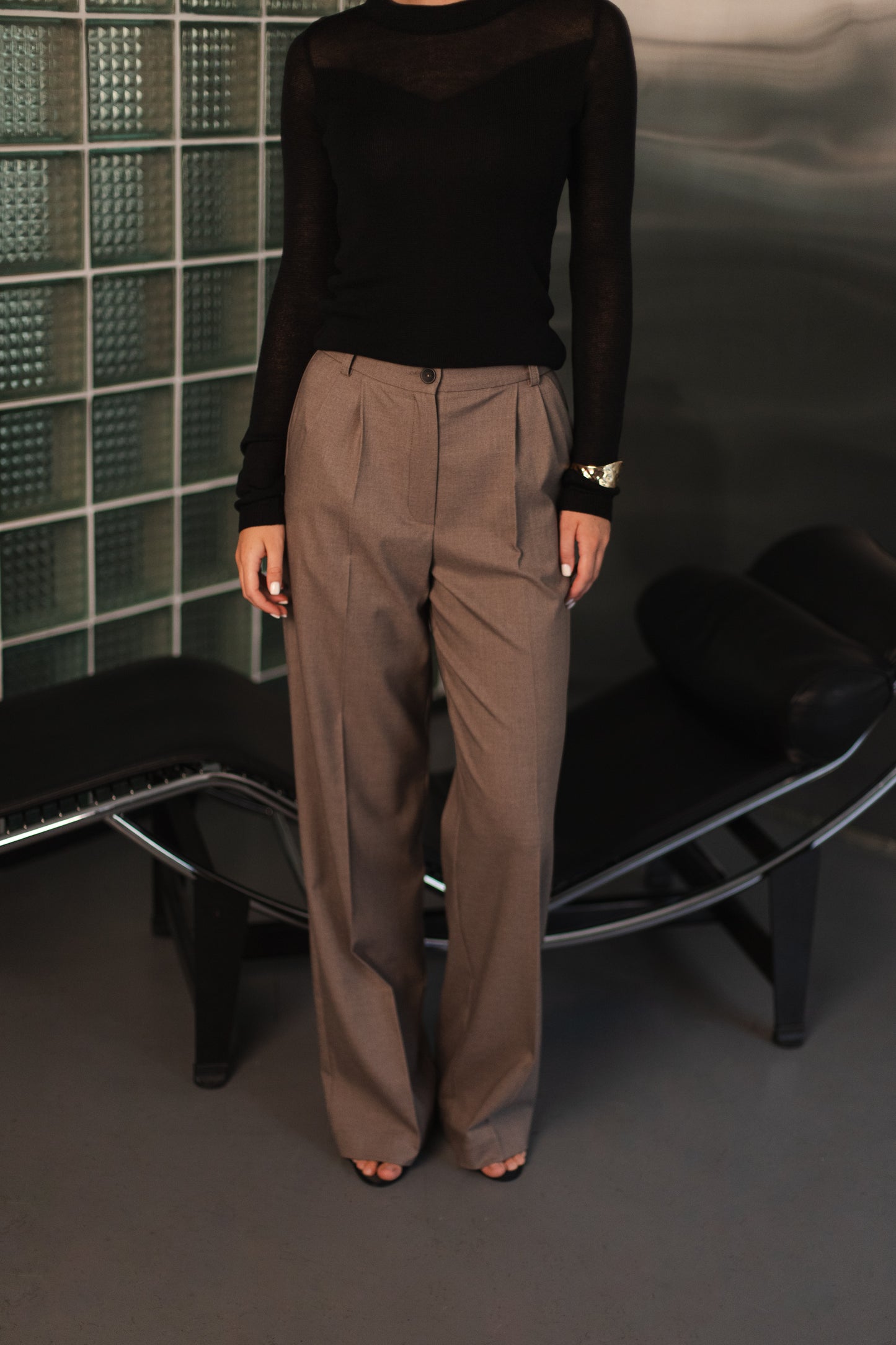 Штани палацо з вовни