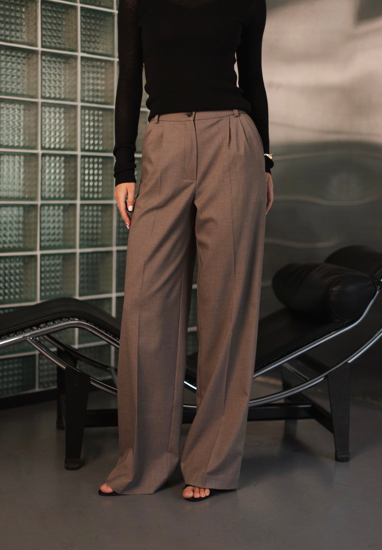 Штани палацо з вовни