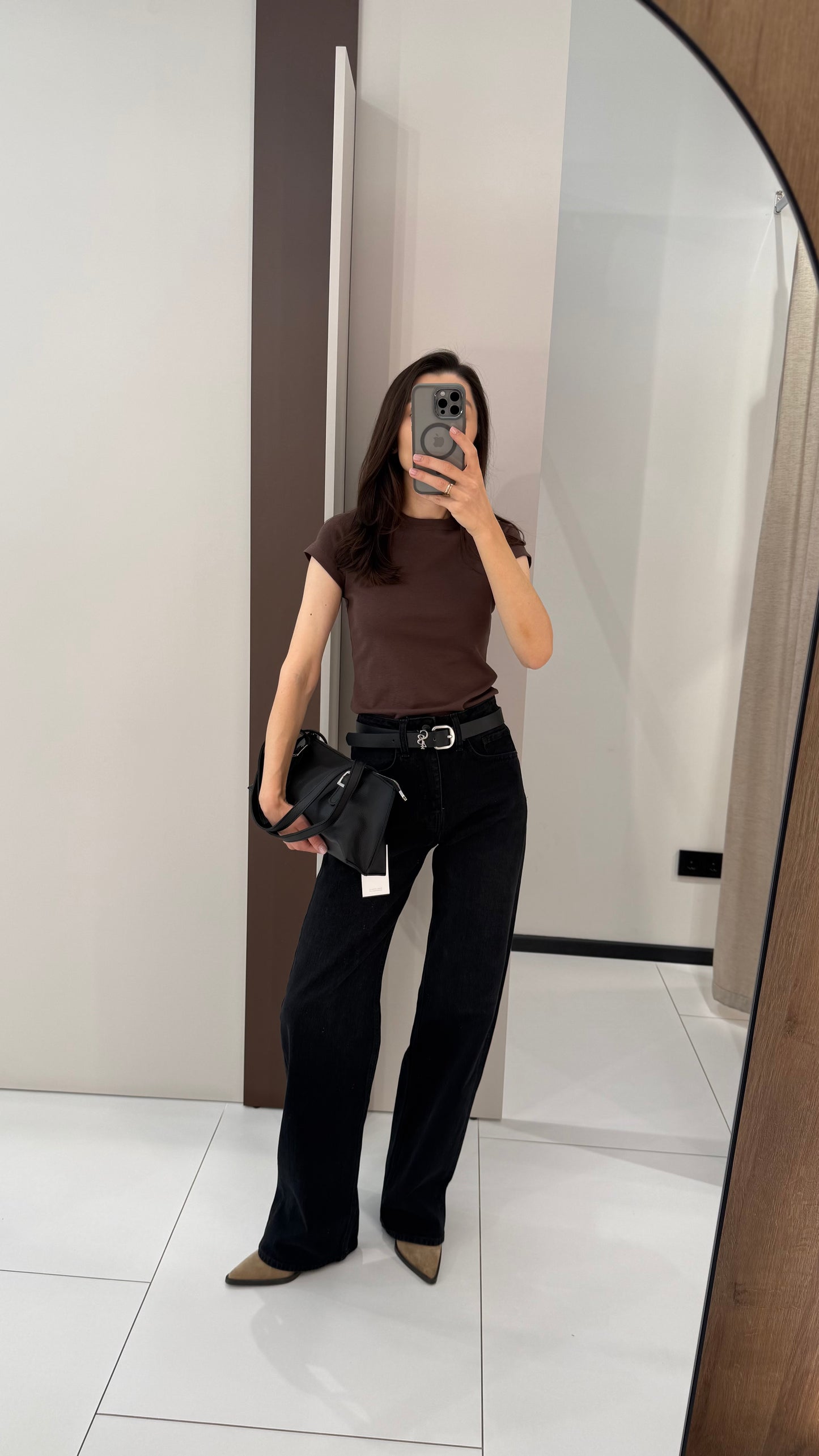 Джинси wide leg чорні