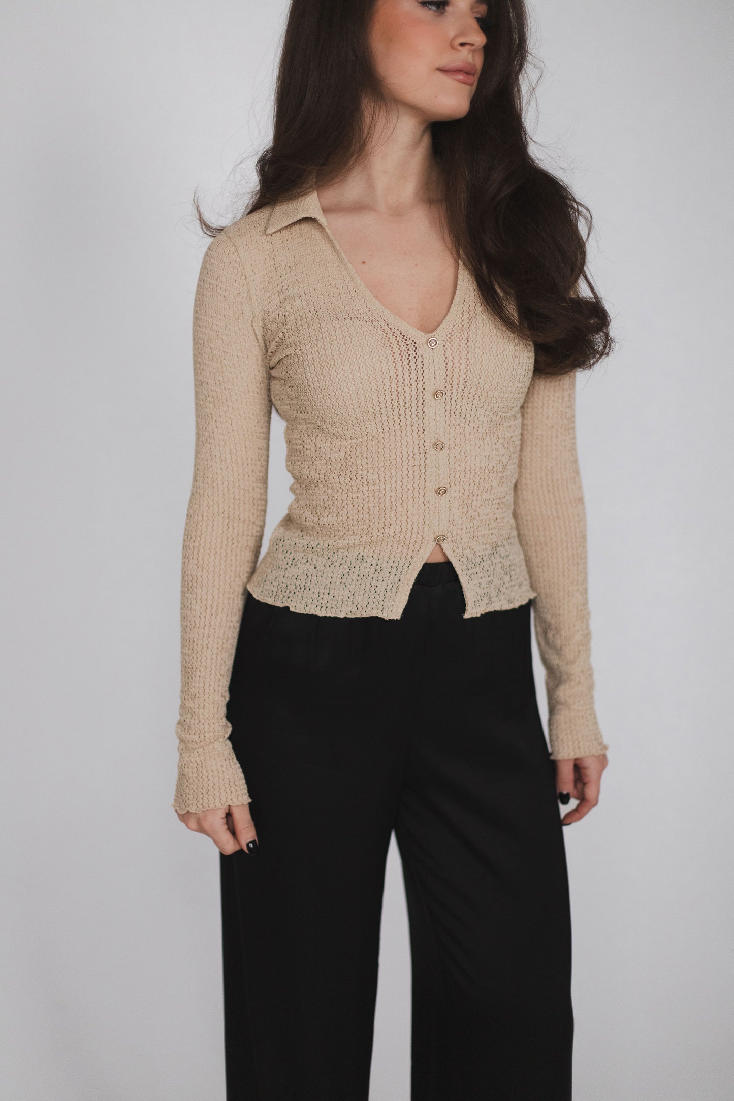 Лонгслів з драпіруванням