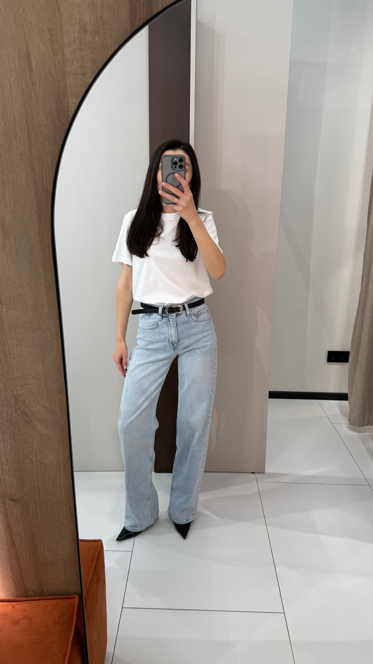 Джинси wide leg blue