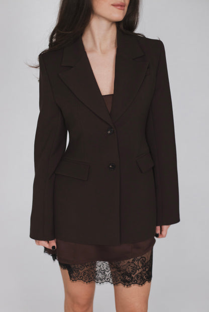 Піджак силуетний шоколадний