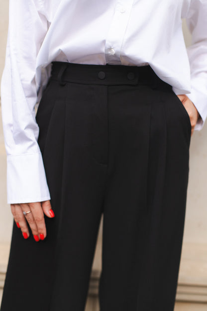 Штани з щільної костюмки