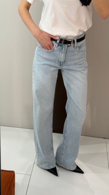 Джинси wide leg blue