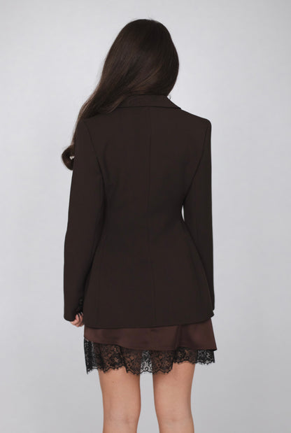Піджак силуетний шоколадний