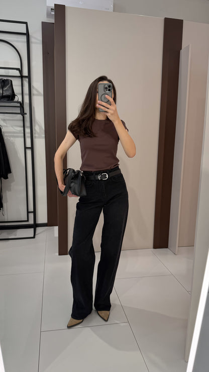 Джинси wide leg чорні