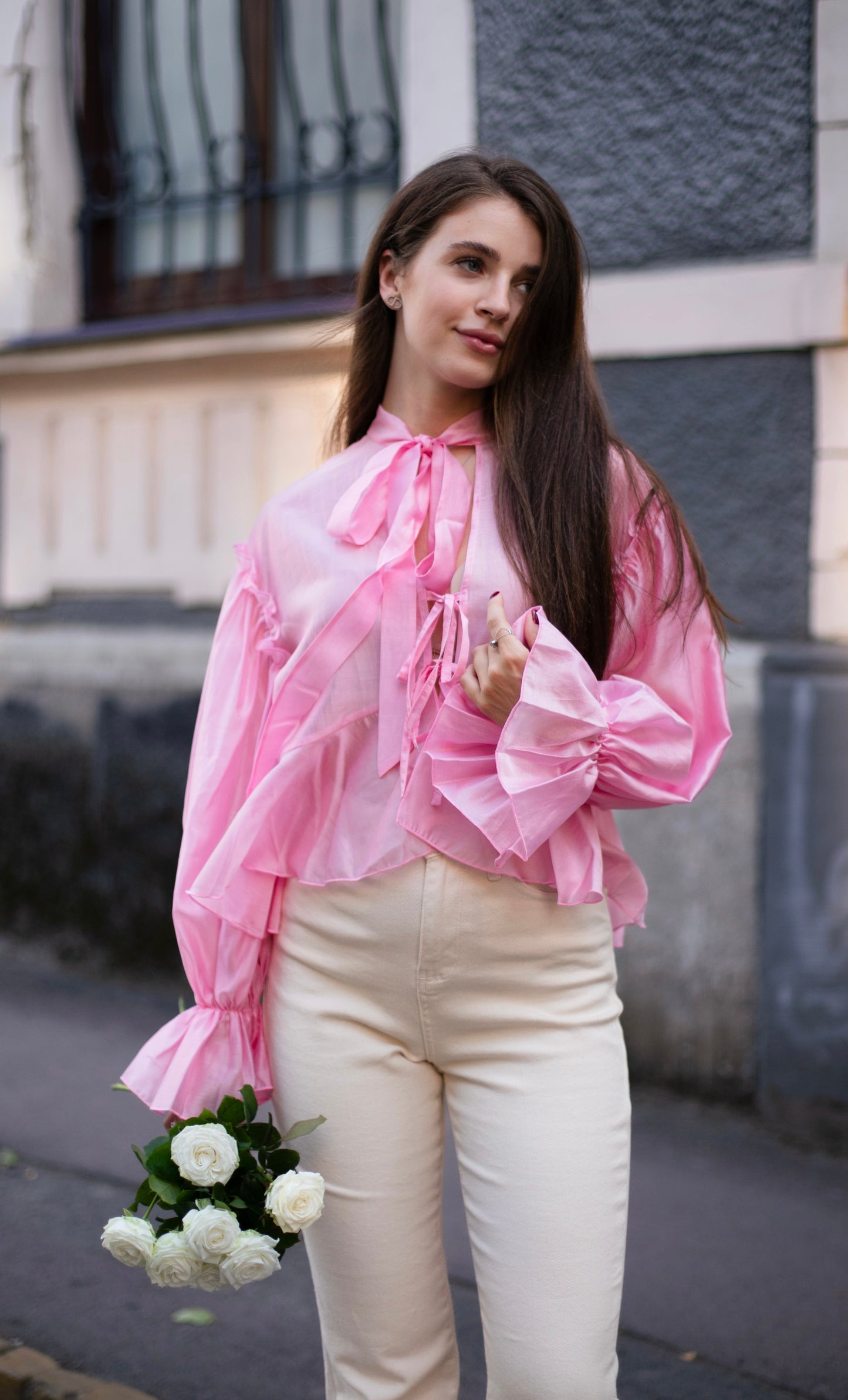 Блуза рожева