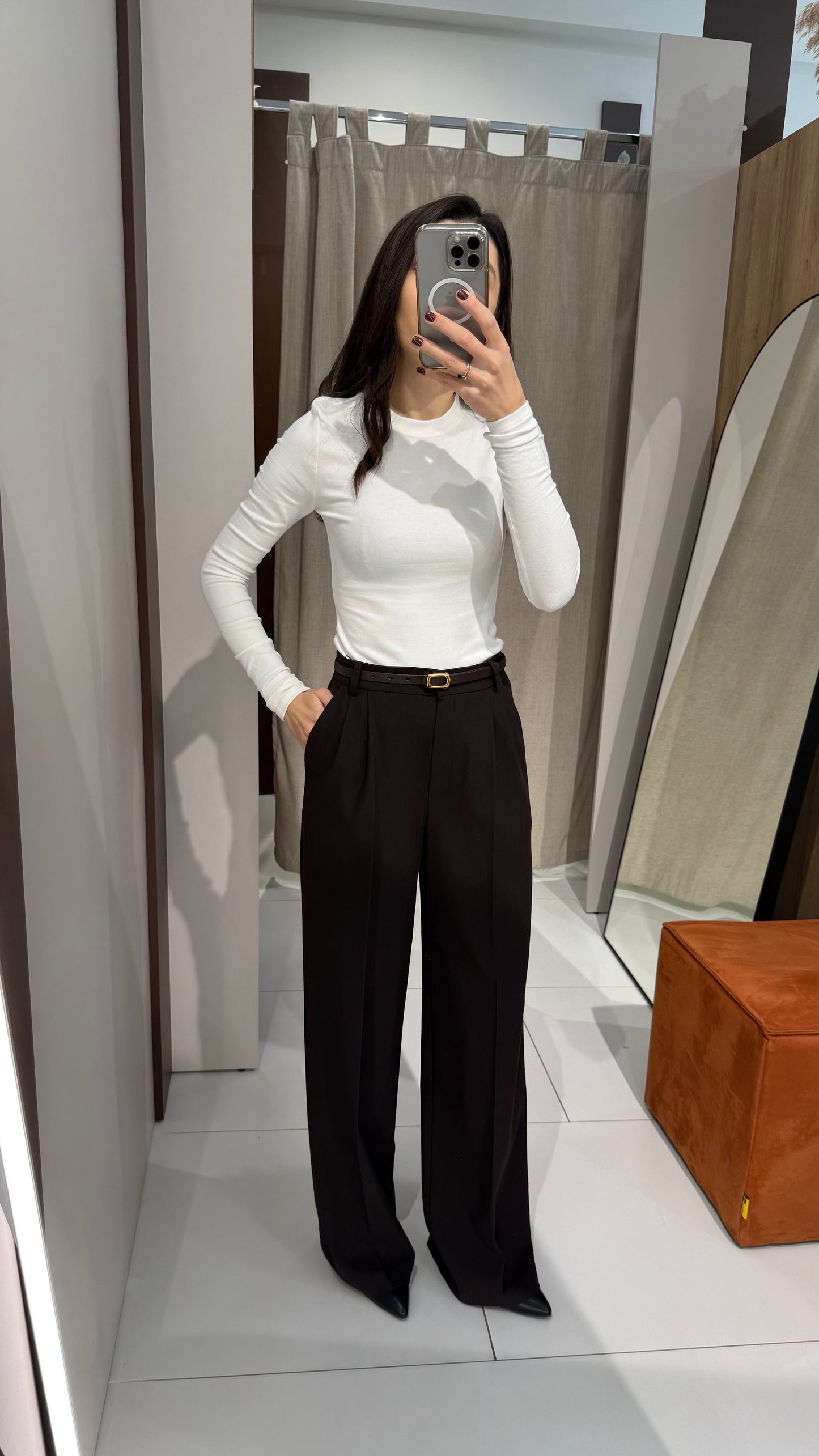 Штани палацо з вовни