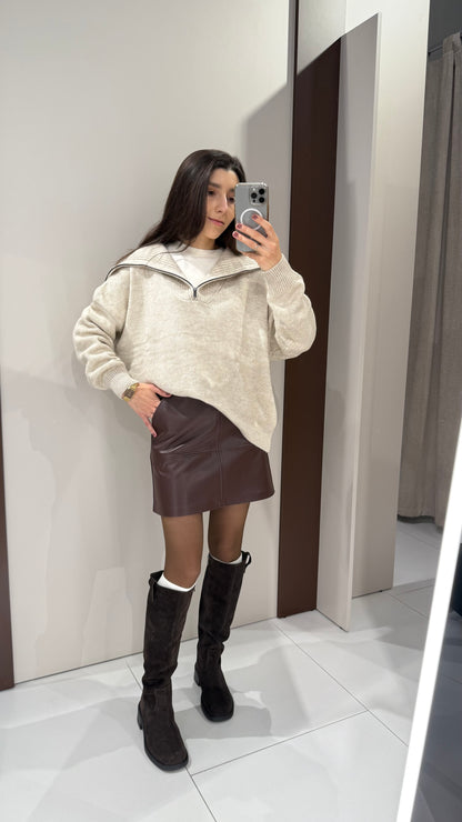 Спідниця з екошкіри