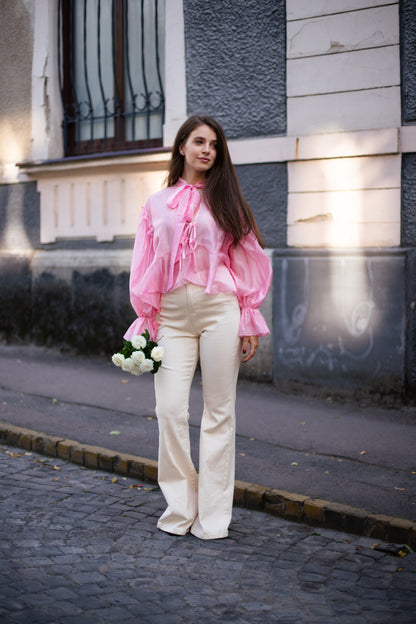 Блуза рожева