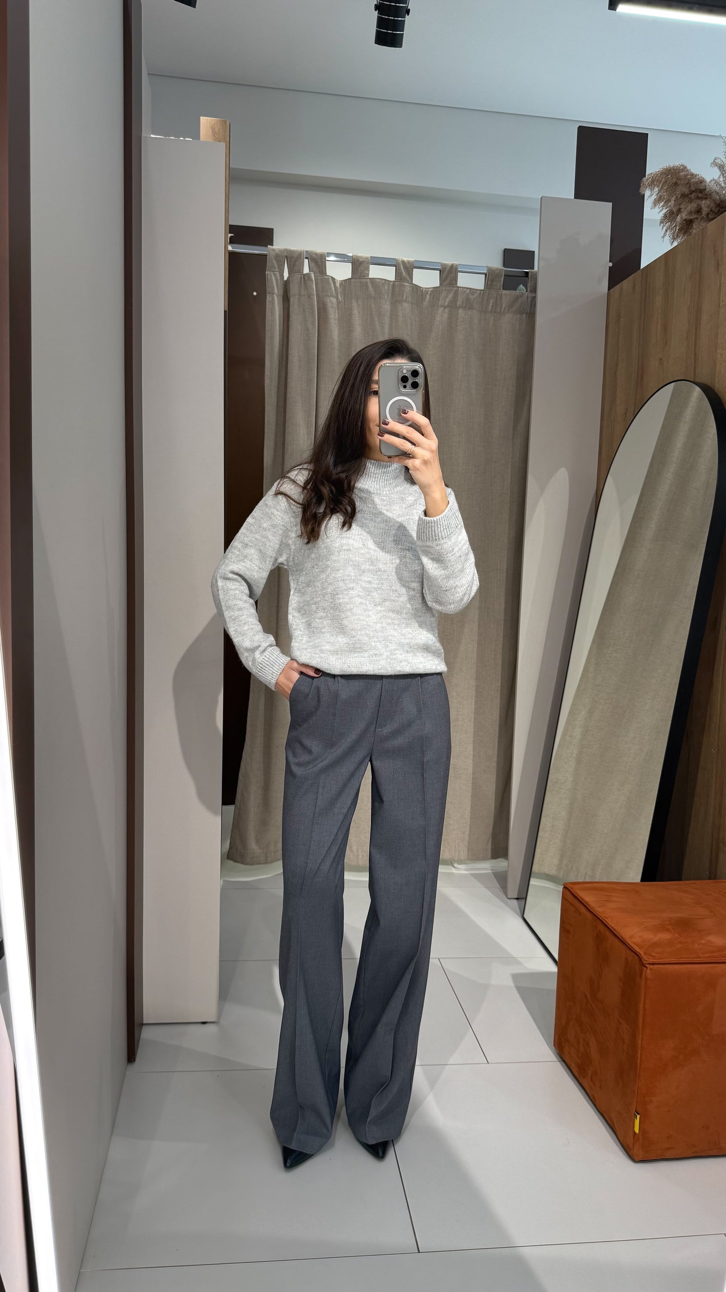 Штани палацо з вовни