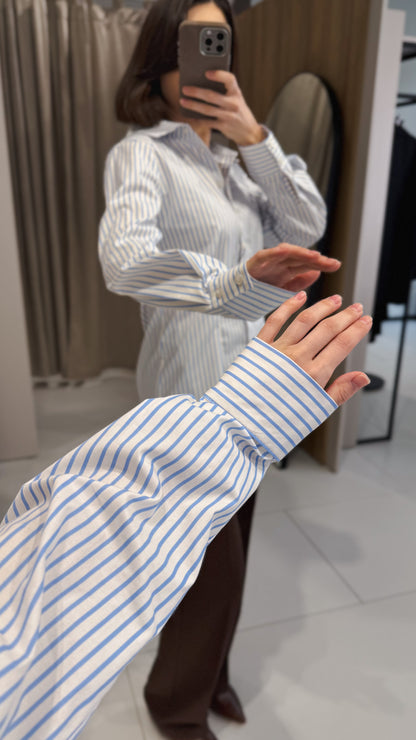 Сорочка силуетна в смужку