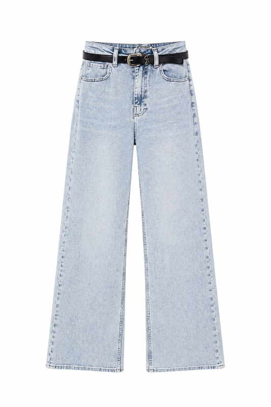 Джинси wide leg blue