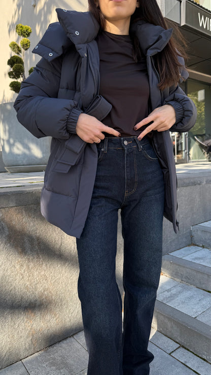 Джинси прямі темно-сині