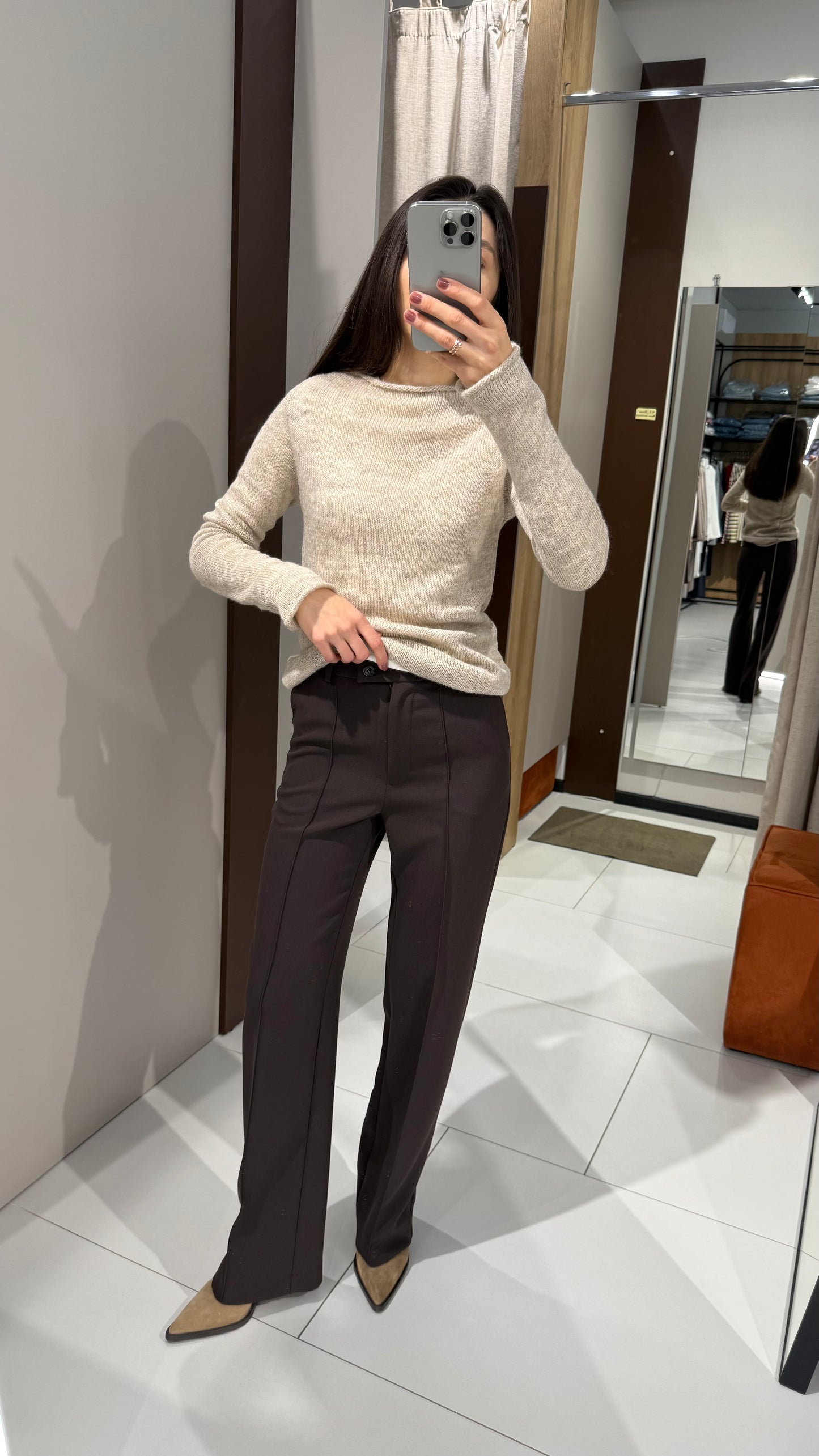 Штани прямі з щільної тканини