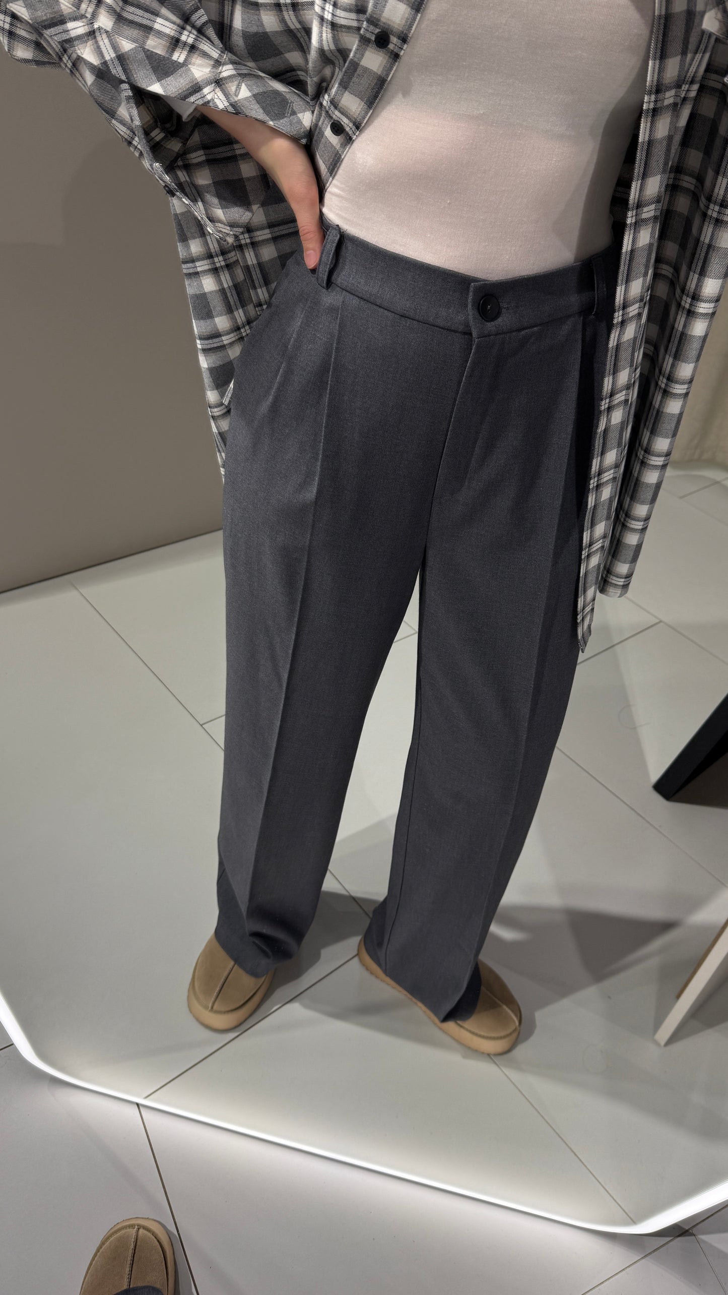 Штани палацо з вовни