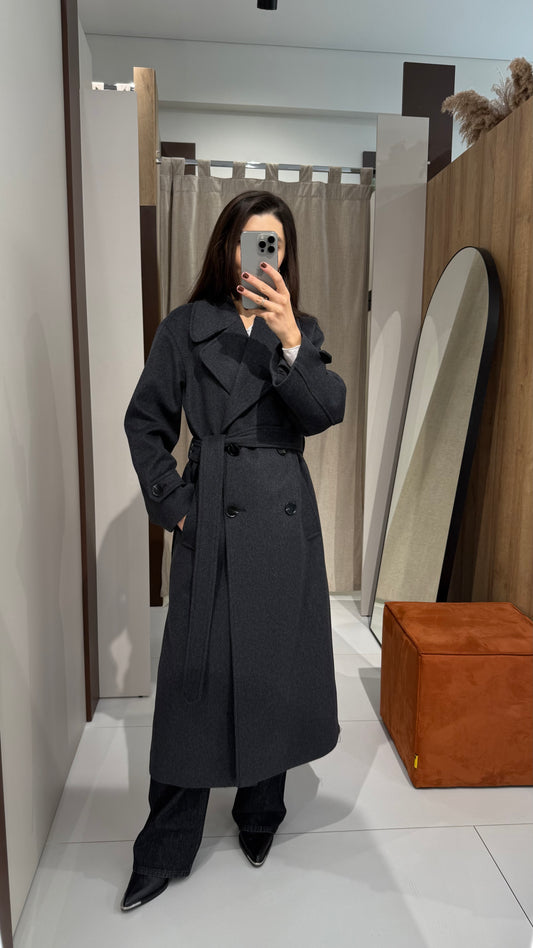 Пальто двобортне утеплене