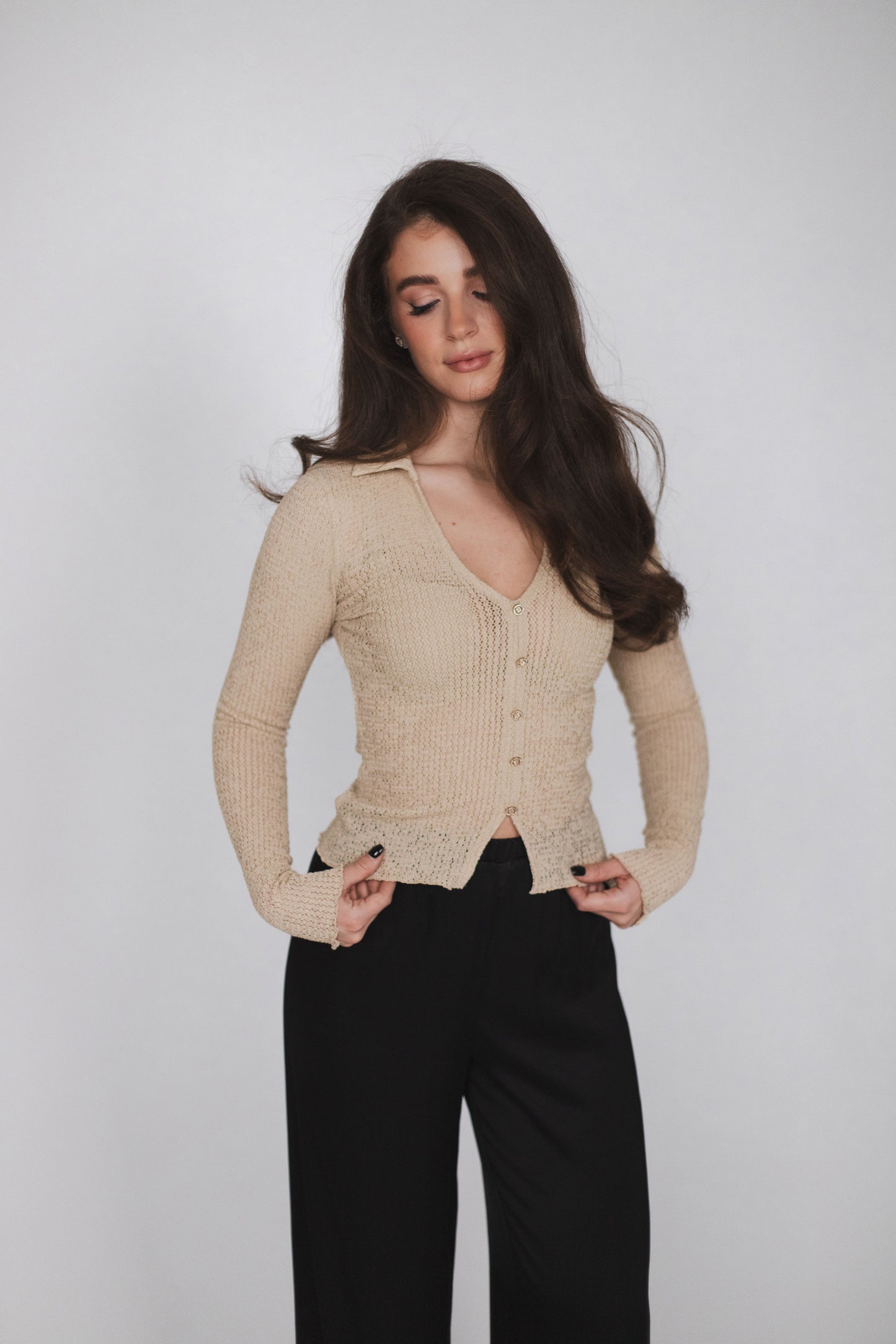 Лонгслів з драпіруванням