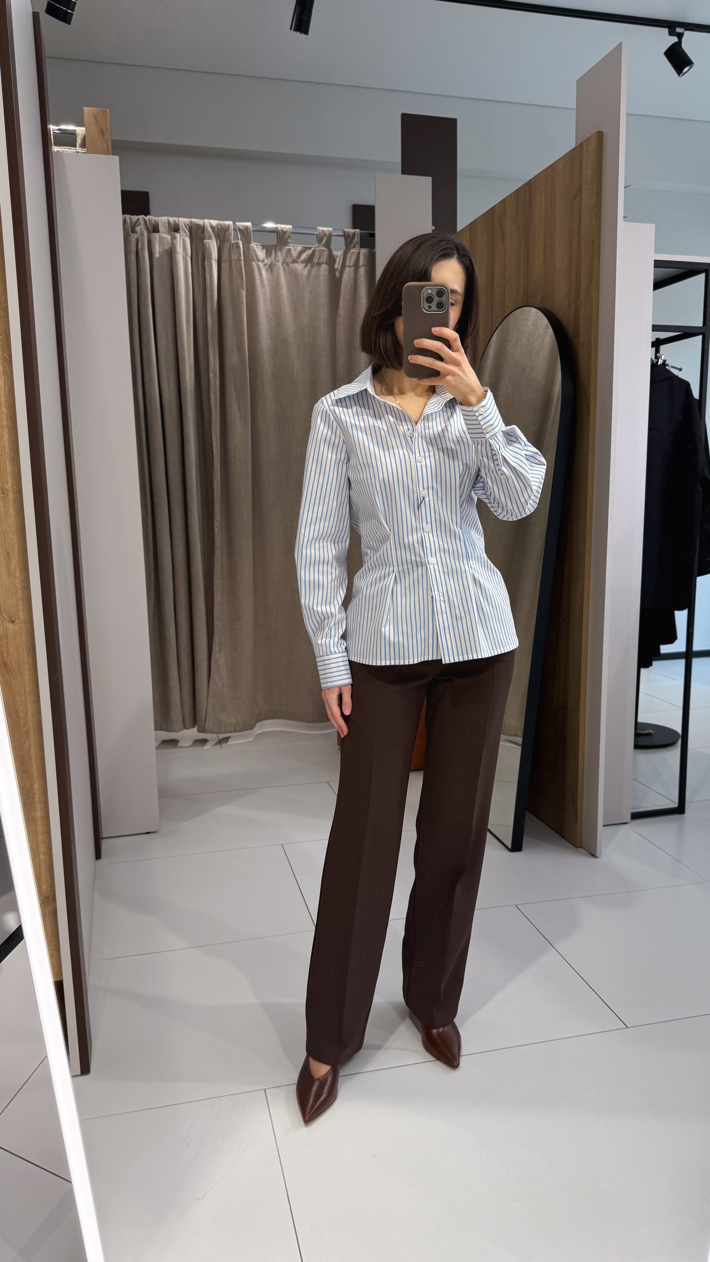 Сорочка силуетна в смужку