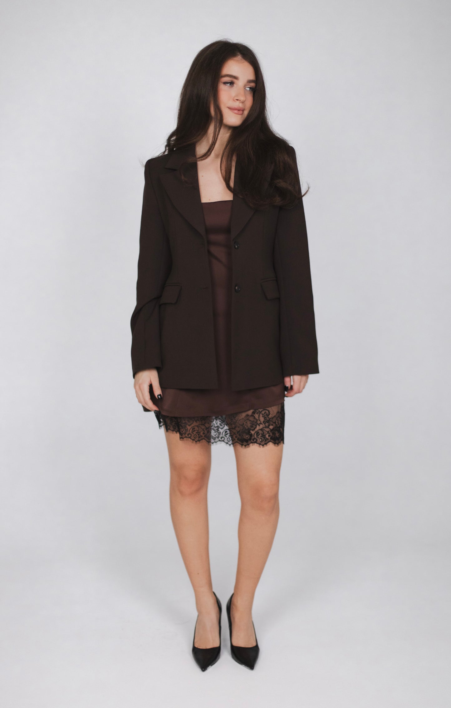 Піджак силуетний шоколадний
