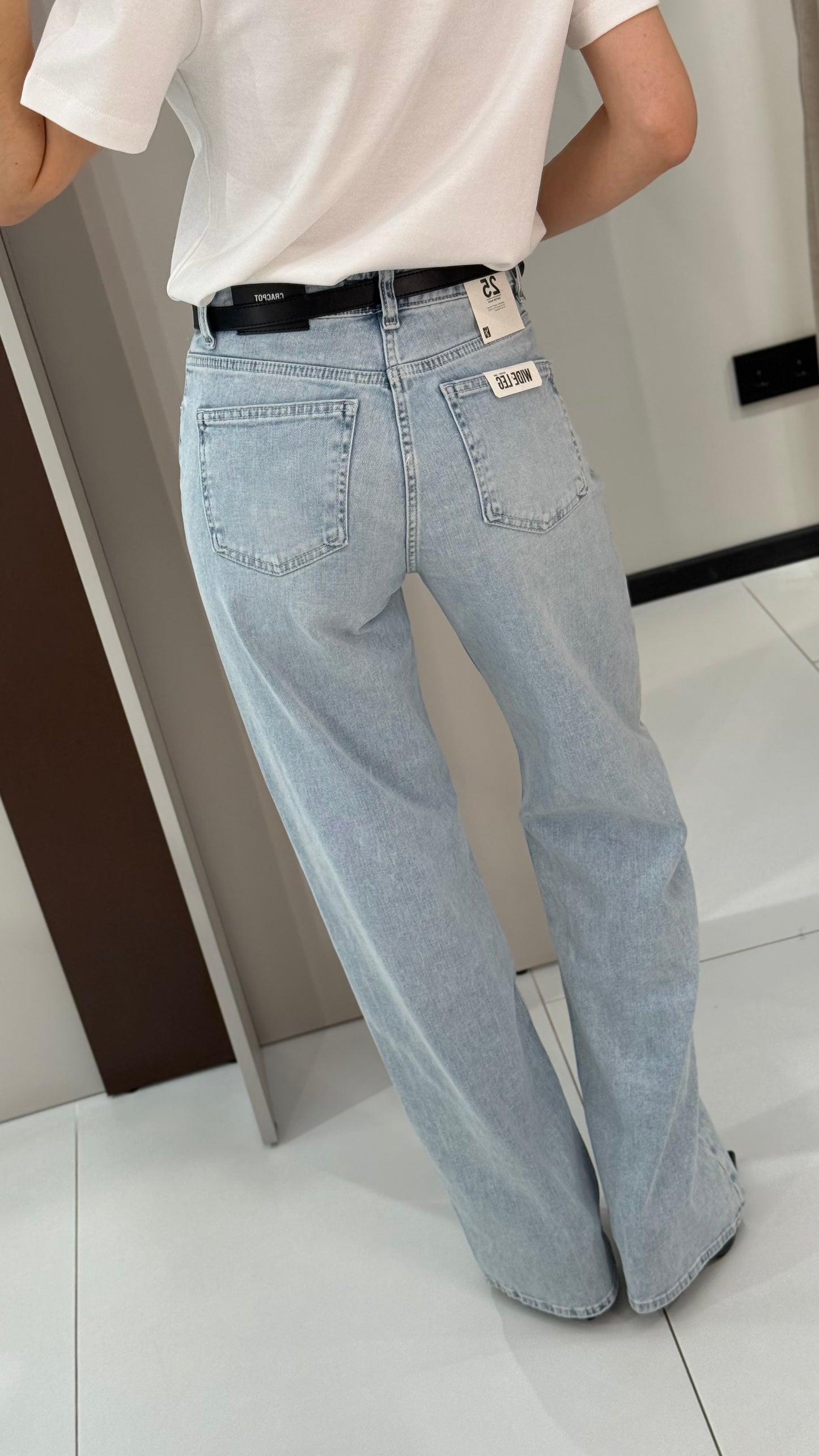 Джинси wide leg blue