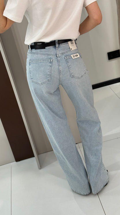 Джинси wide leg blue