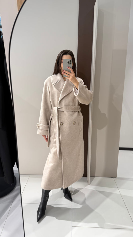 Пальто двобортне утеплене