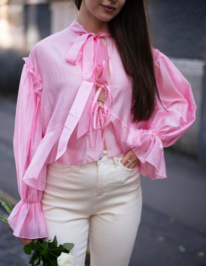 Блуза рожева