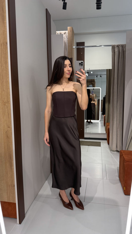 Корсет шоколадний