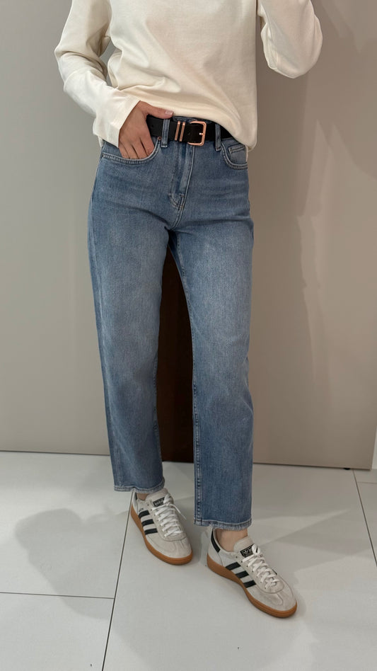 Джинси мом regular блакитні