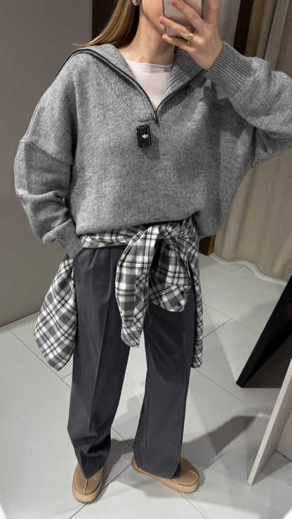 Штани палацо з вовни