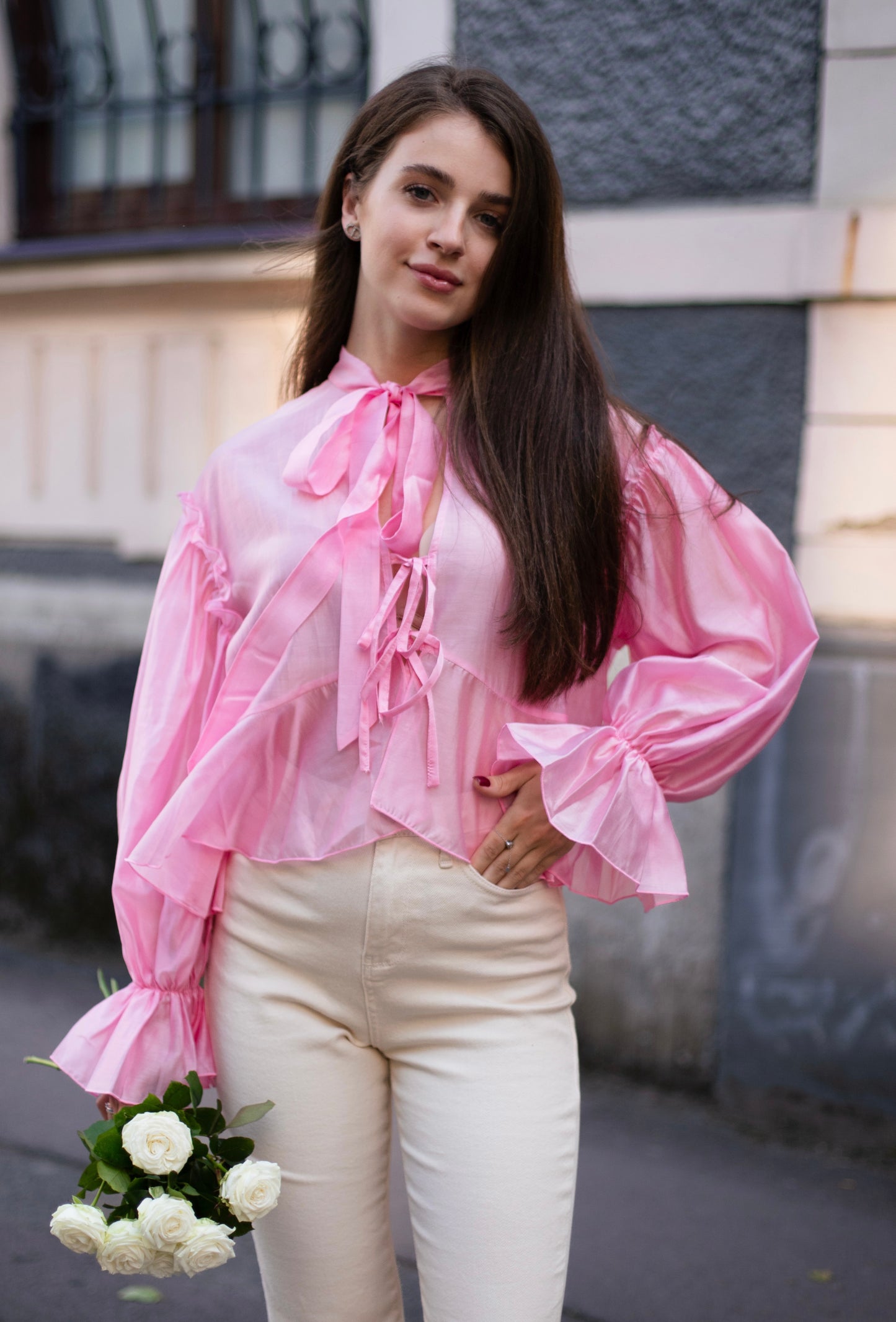 Блуза рожева