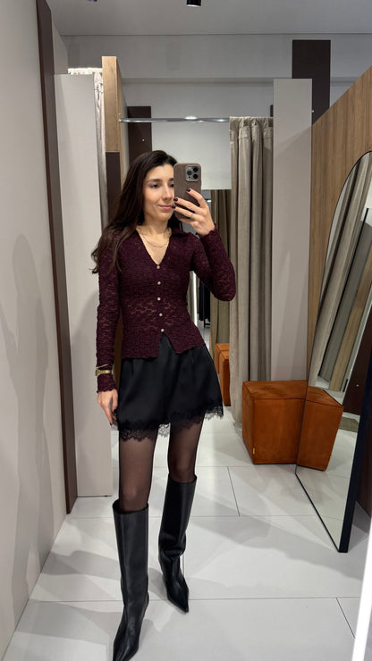 Спідниця міні з мереживом